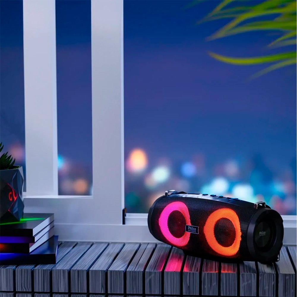 Caixa De Som Philco Speaker Extreme PBS45BT - FM/Bluetooth Bateria de Até 16 Horas, 40W, Preto