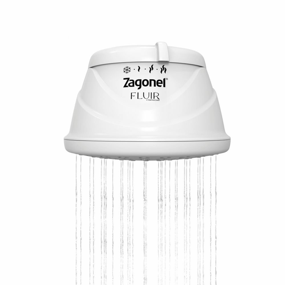 Chuveiro Ducha Zagonel Fluir 4 Temperaturas Branco 5500W 110V