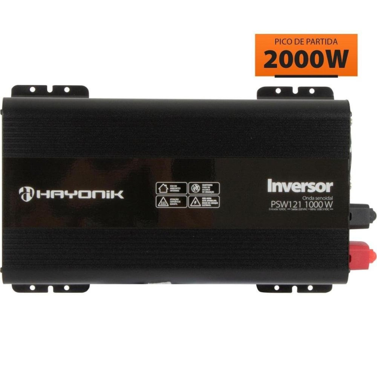 Inversor Automotivo Hayonik Psw121 Onda Senoidal 1000W 12Vdc/220V Un.Venda: Pc/1
