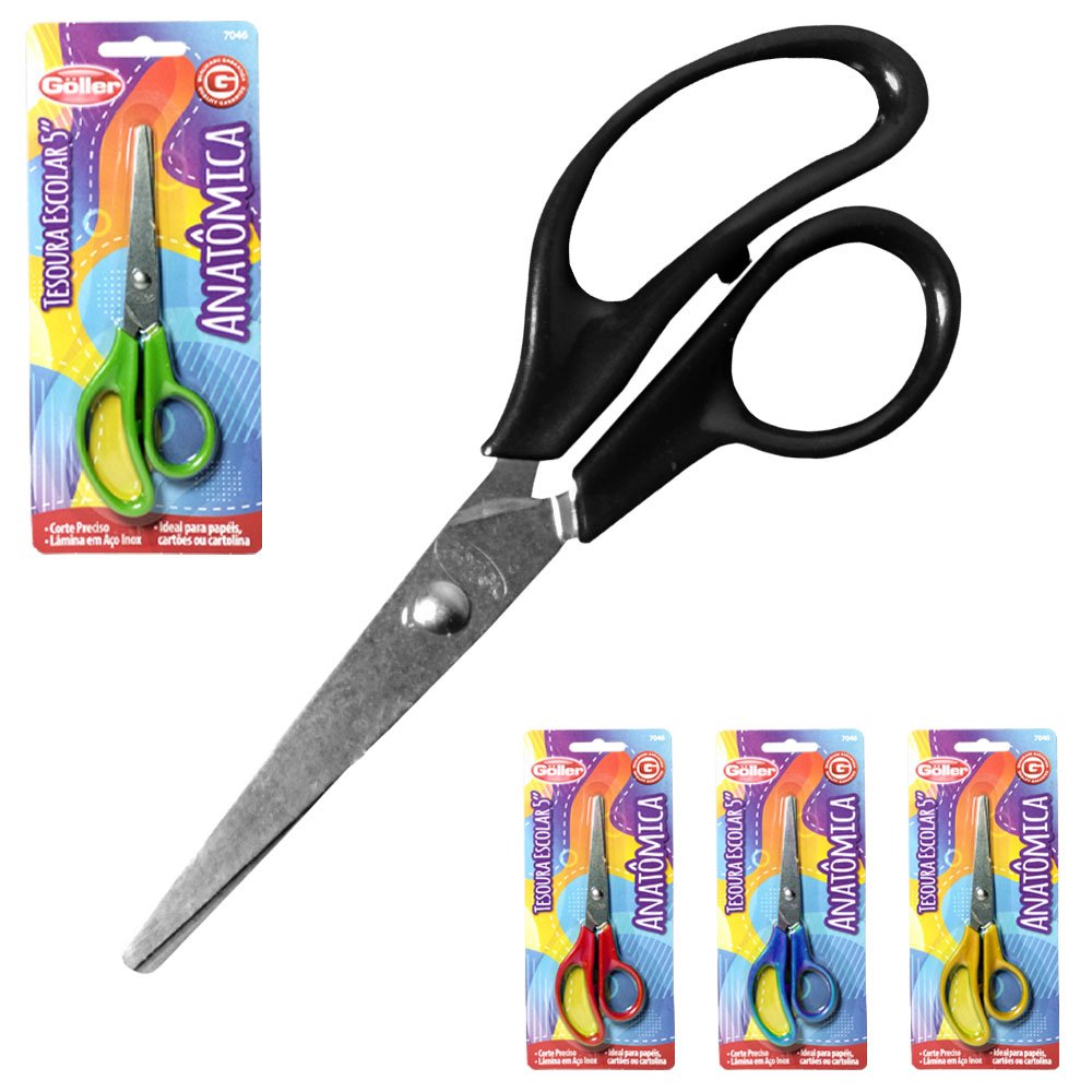 Tesoura Escolar 5 Anatômica Goller G-729