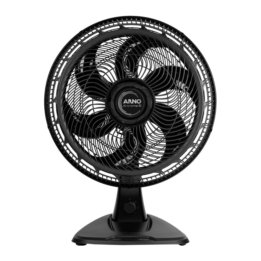 Ventilador de Mesa Arno VE60 X-Treme 2 Em 1 - 140W, 40cm, 6 Pás, 3 Velocidades, Preto, 220V