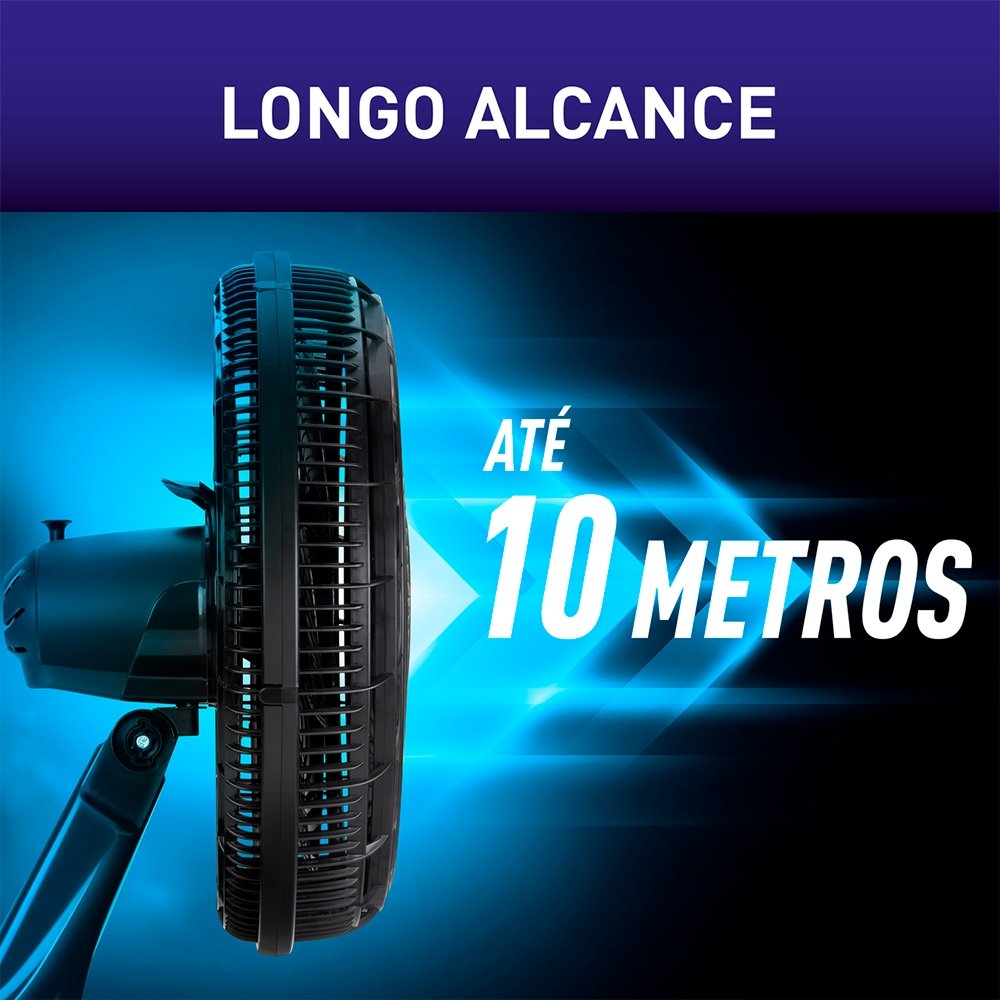 Ventilador de Mesa Arno VE60 X-Treme 2 Em 1 - 140W, 40cm, 6 Pás, 3 Velocidades, Preto, 220V