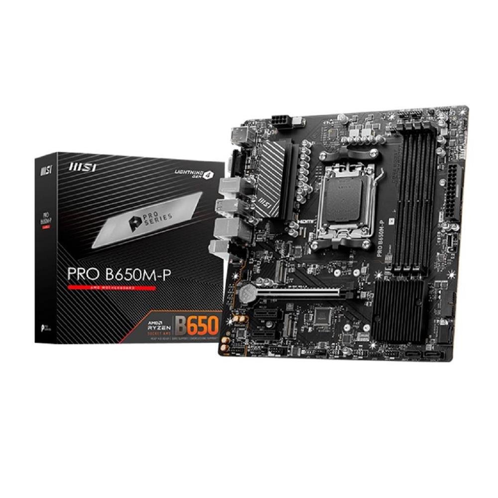 Placa Mãe MSI Pro B650M-P, AMD AM5, M-ATX, DDR5 - PRO B650M-P