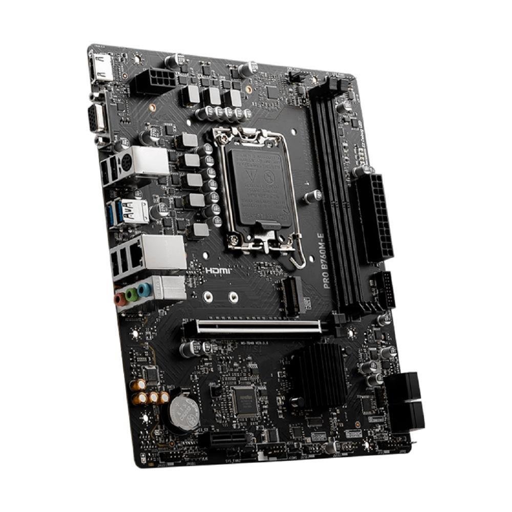 Placa Mãe MSI Pro B760M-E, Intel LGA 1700, M-ATX, DD4 - PRO B760M-E DDR4