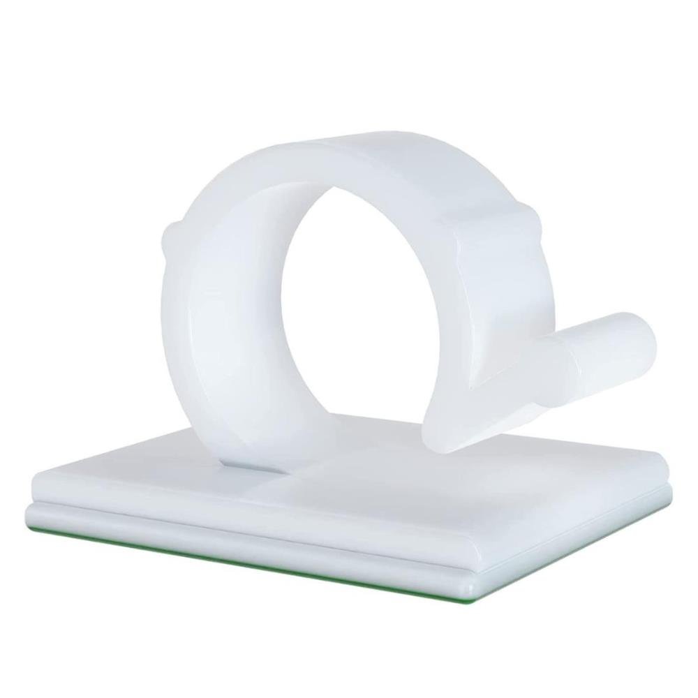 Clip Adesivo 13mm Branco 4 Peças Sforplast