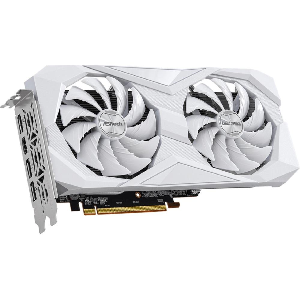 Placa de Video ASRock Radeon RX 6600 Challenger, 8GB, GDDR6, 128-Bit, Branco