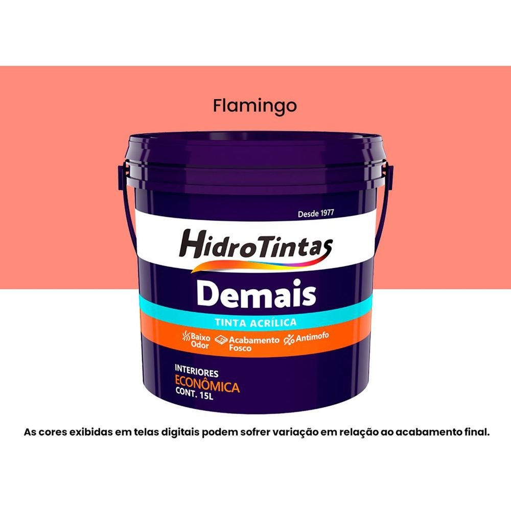 Tinta Acrílica Econômica Fosca 15l Demais Flamingo Hidrotintas