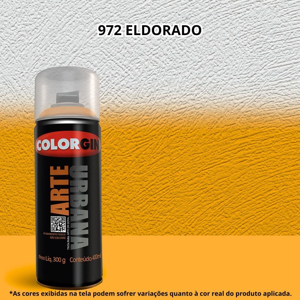 Tinta Spray Arte Urbana 400ml 972 Eldorado Colorgin
