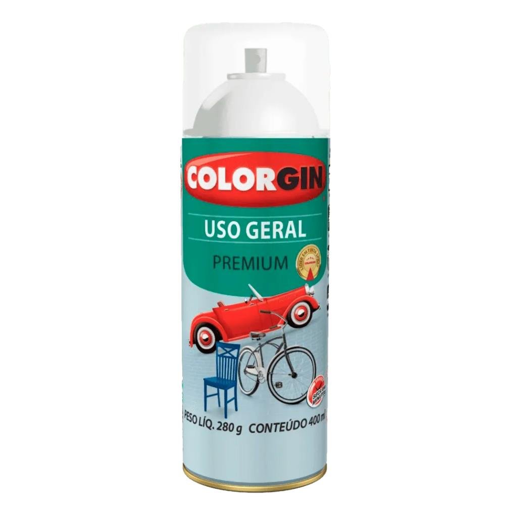 Tinta Spray Uso Geral Premium 400ml 57051 Verniz Incolor Colorgin