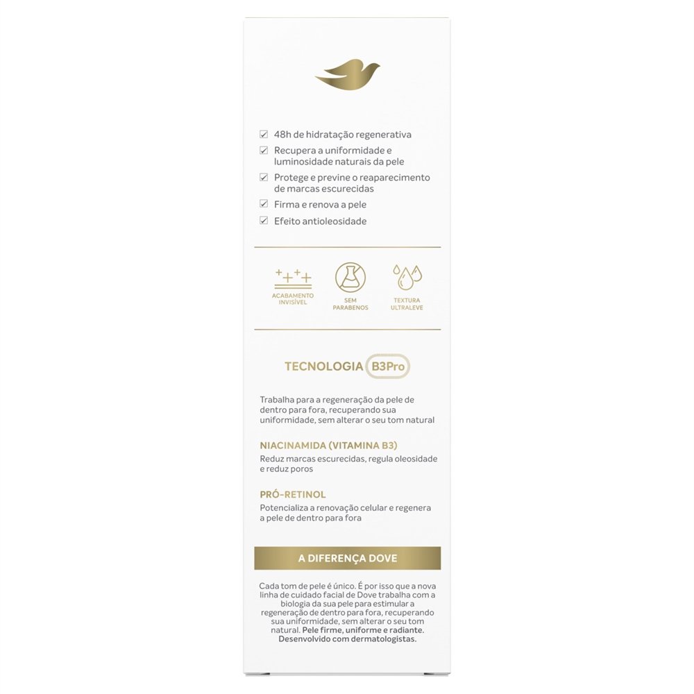Sérum Dove Facial Regenerative 3 em 1 FPS 30 50 ml