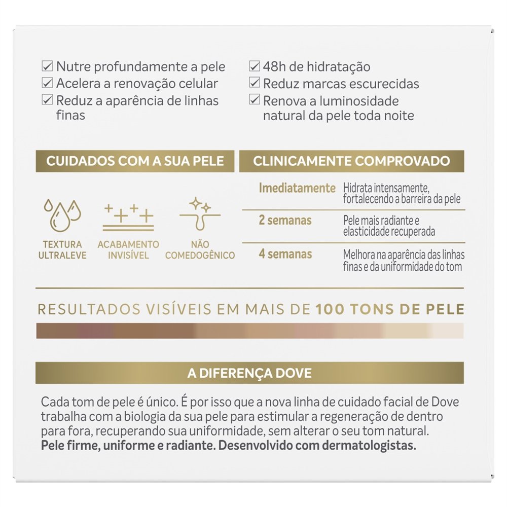 Hidratante Facial Dove Regenerative Noturno 50g
