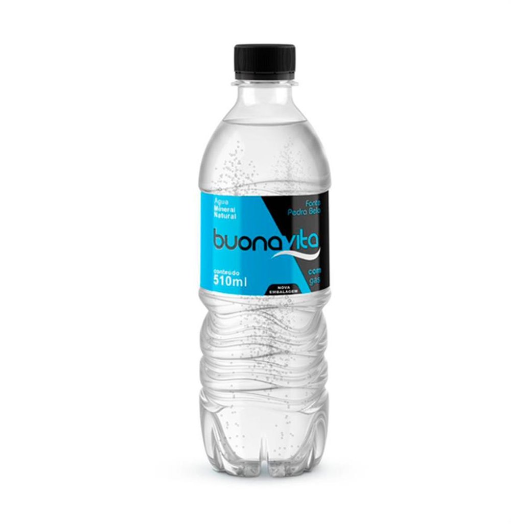 Água Mineral Buona Vita Com Gás 510ml - 12 Unidades