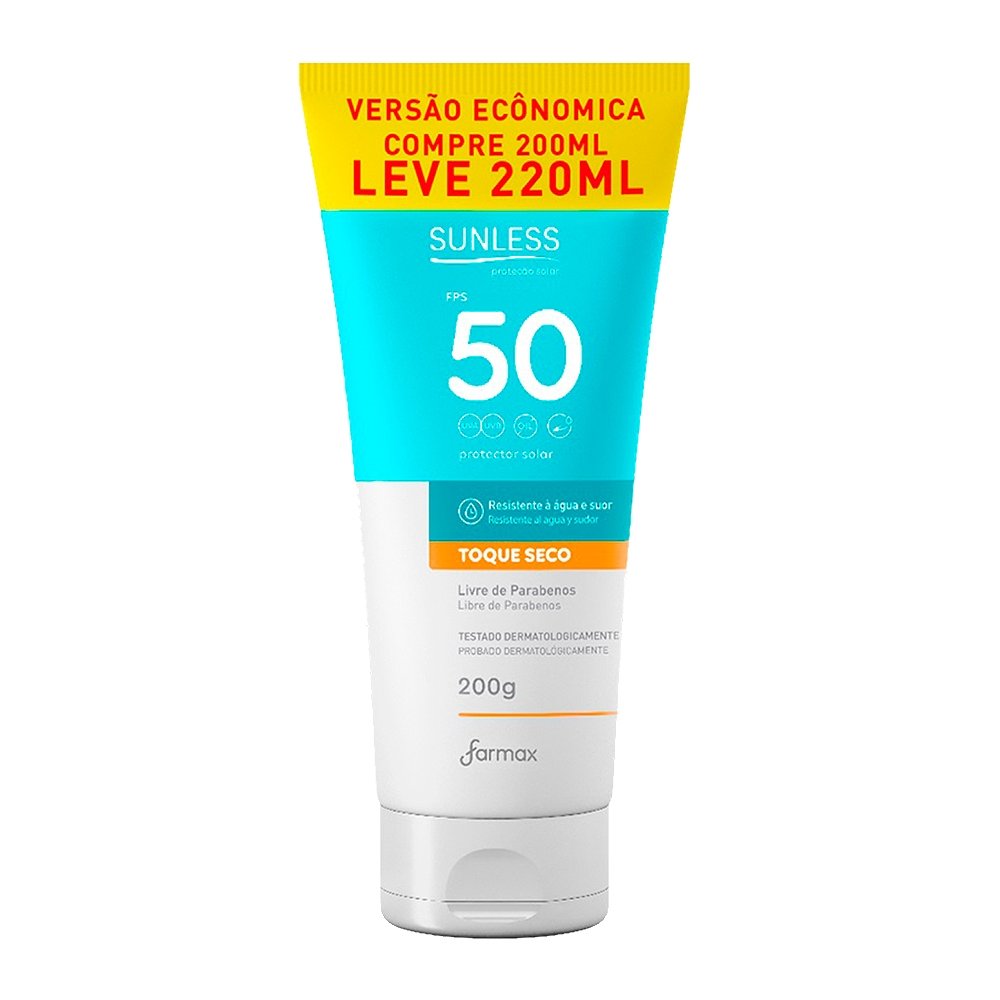 Protetor Solar Sunless FPS50 Toque Seco 200g