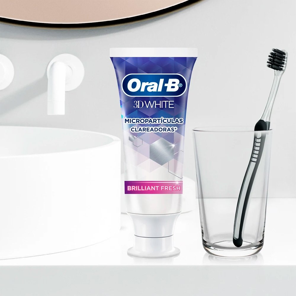 Creme Dental Oral-B 3D White 70g - Embalagem com 6 Unidades