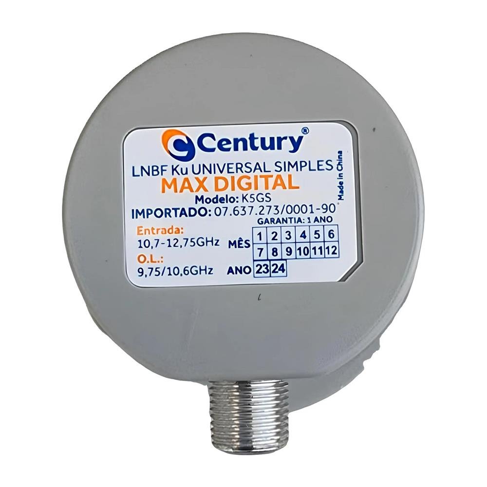 LNBF Century Simples Banda Ku para 1 Ponto, Max Digital K5GS