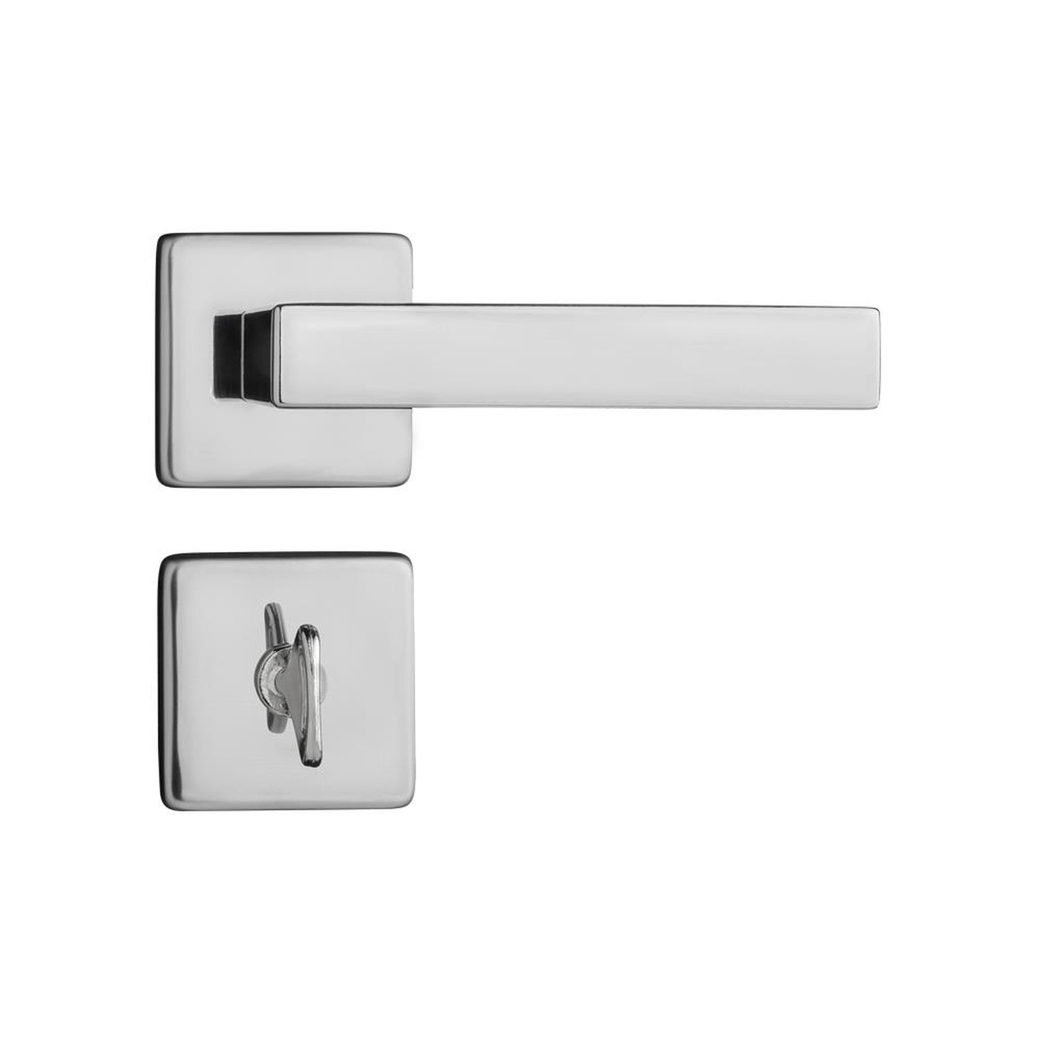 Fechadura Concept 408 Zamac Banheiro Roseta Quadrada Cromado