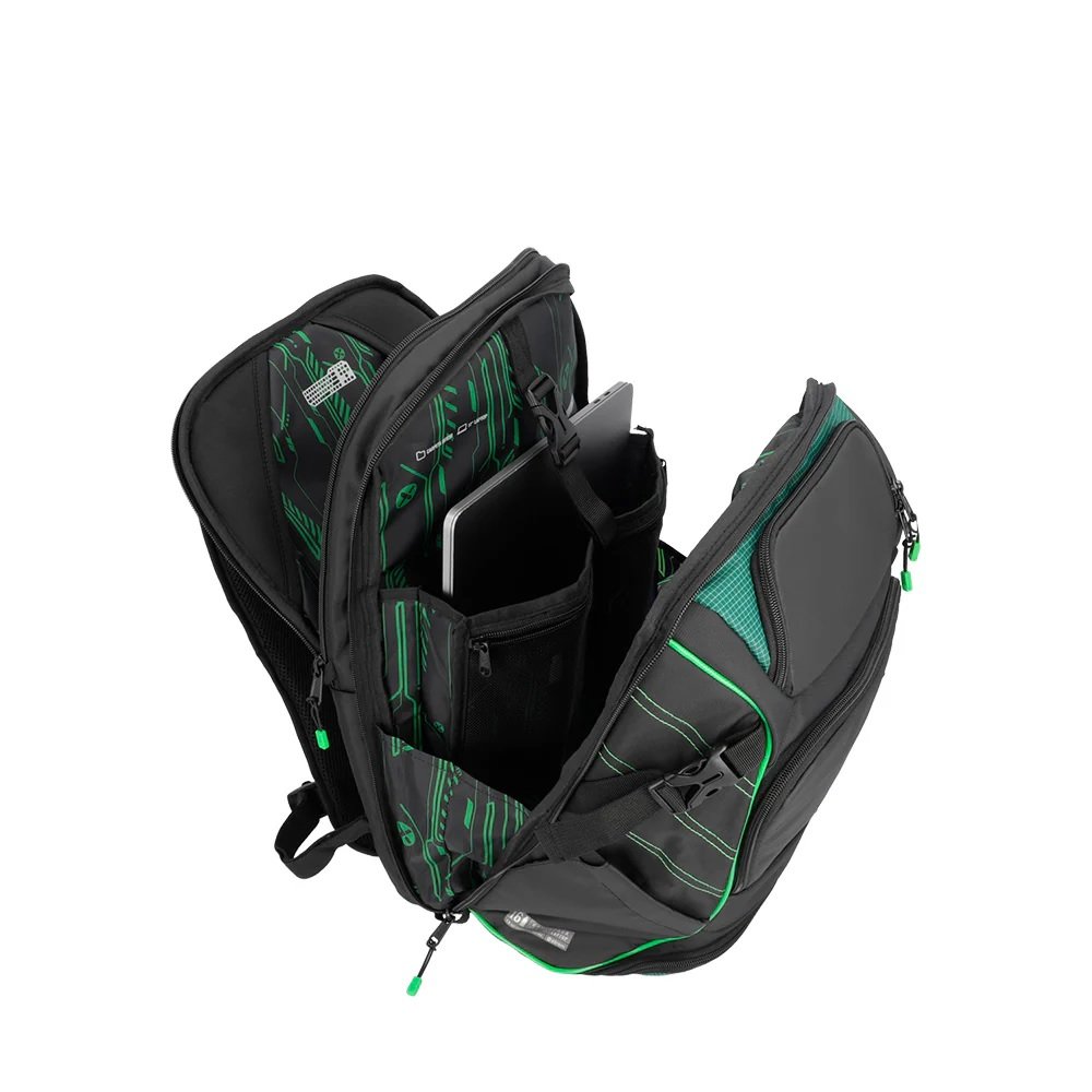 Mochila Para Notebook 17" Xtrem Gamerpack 4xt Preto E Verde, Samsonite