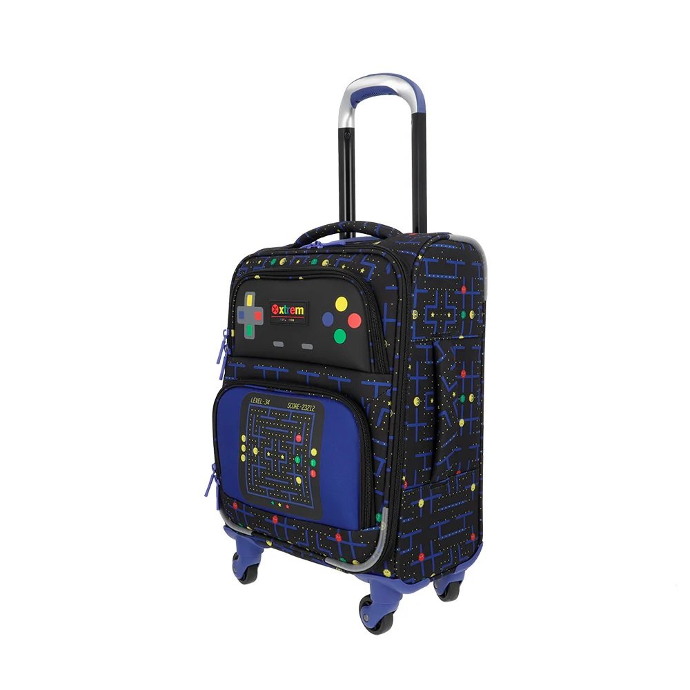 Mochila Infantil Xtrem Speedy Pack 4xt Gamer Azul, Com Lancheira E Estojo, Samsonite