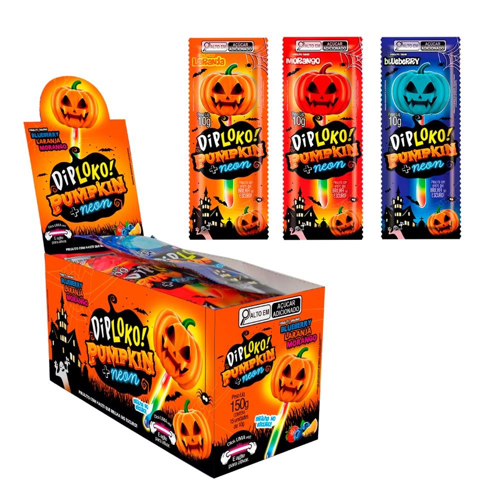 Dip Loko Neon Pumpkin Sortido 15x10g - Danilla