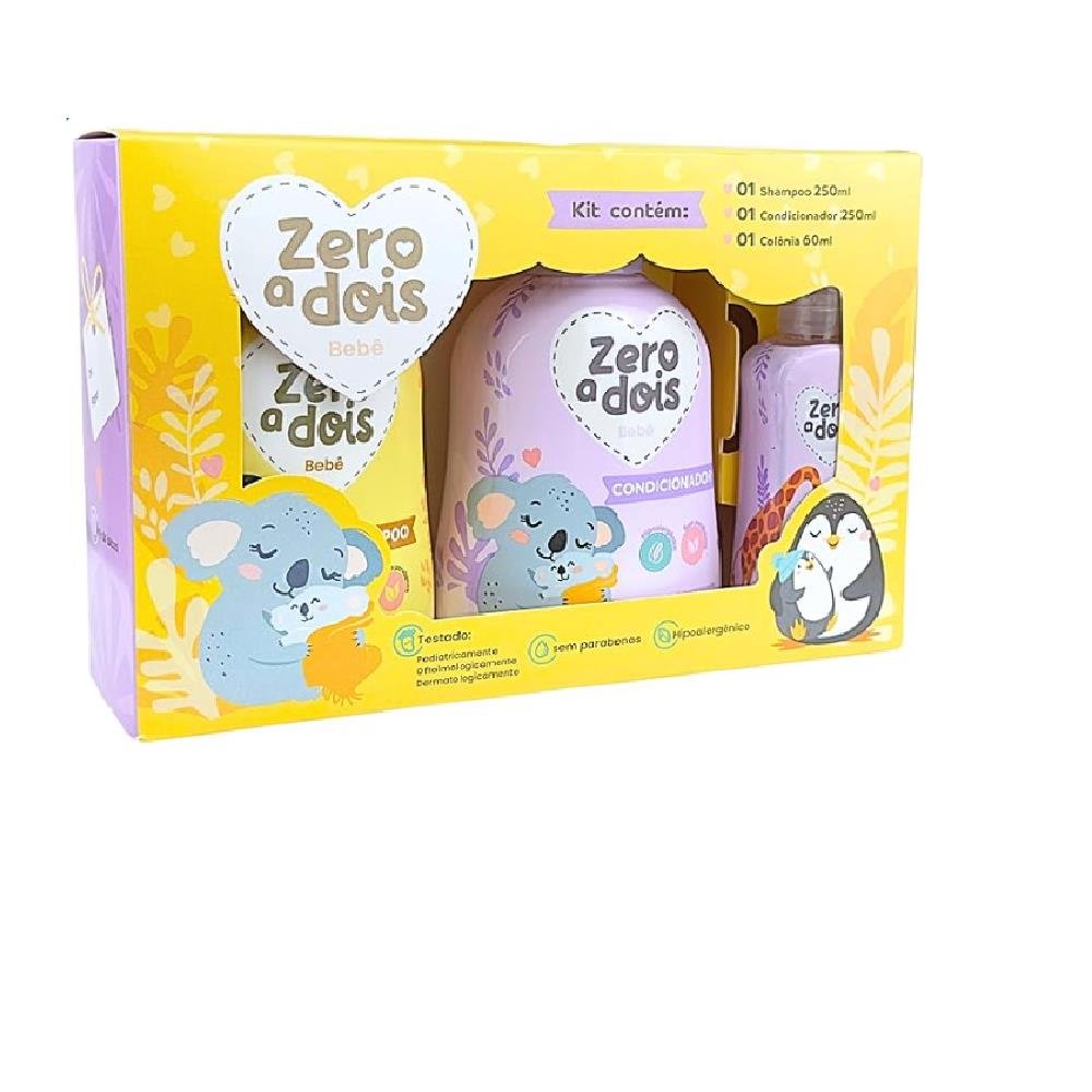 Kit Zero A Dois Shampoo+Condicionador+Colonia Cheirinho De Bebê