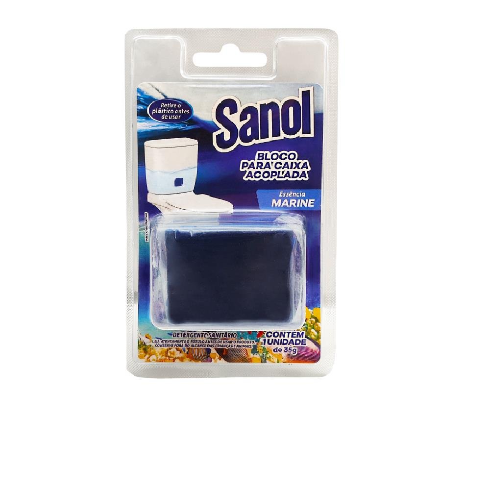 Bloco Para Caixa Acoplada Sanol Marine 12X35G