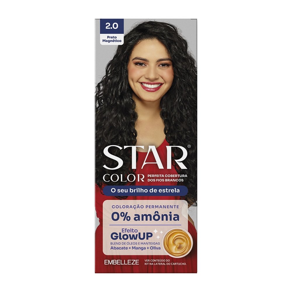 Tintura Starcolor Kit Prático 2.0 Preto Magnético sem Amônia