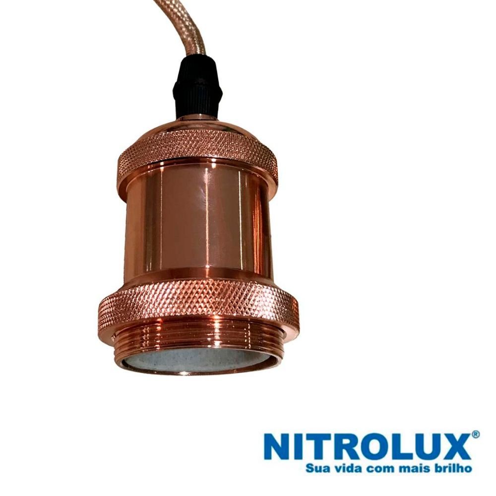 Pendente Bocal E27 Máx 60w Bivolt 2354 Cobre Nitrolux