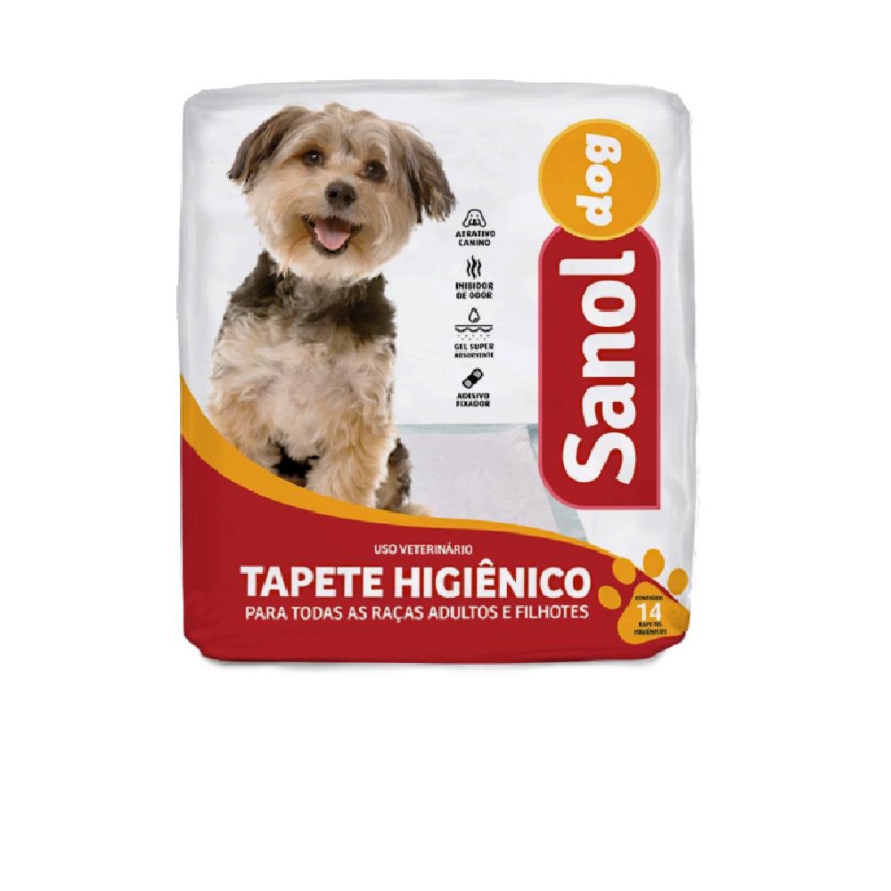 Tapete Higiênico Sanol Dog 14 Unidades - Fardo Com 6 Pacotes