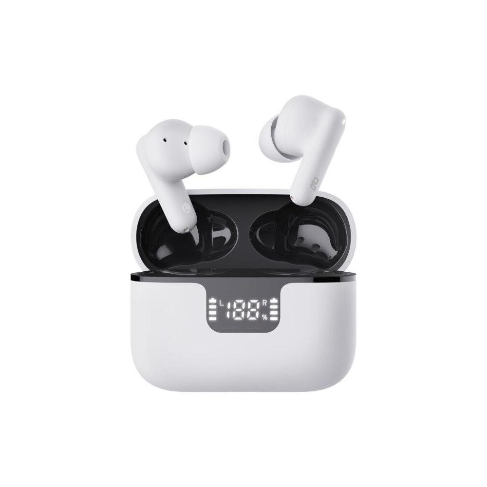Fone de Ouvido Sem Fio Intra Auricular Geonav HarmonyWave TWS, Bluetooth V5.3, ANC, ENC, IPX4, Branco - AER15WT.
