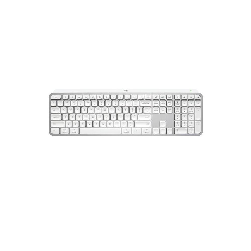Teclado Sem Fio Logitech Mx Keys S, Com Iluminacao Inteligente, Bluetooth Ou Usb, Logi Bolt E Bateria Recarregavel, Cinza Claro - 920-011564.