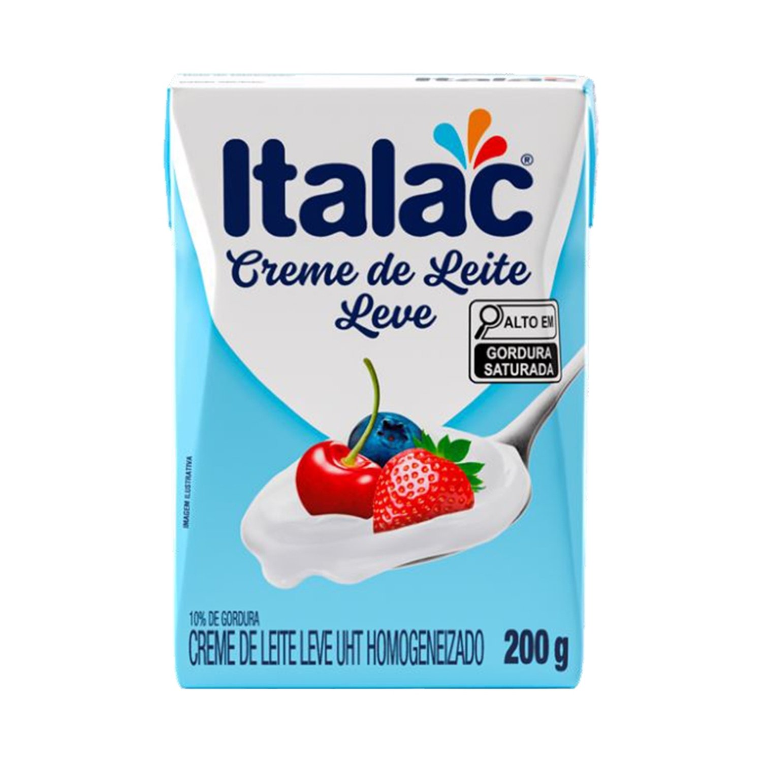 Creme de Leite Italac UHT 10% Gordura Tetra Pack 200g - Embalagem com 24 Unidades
