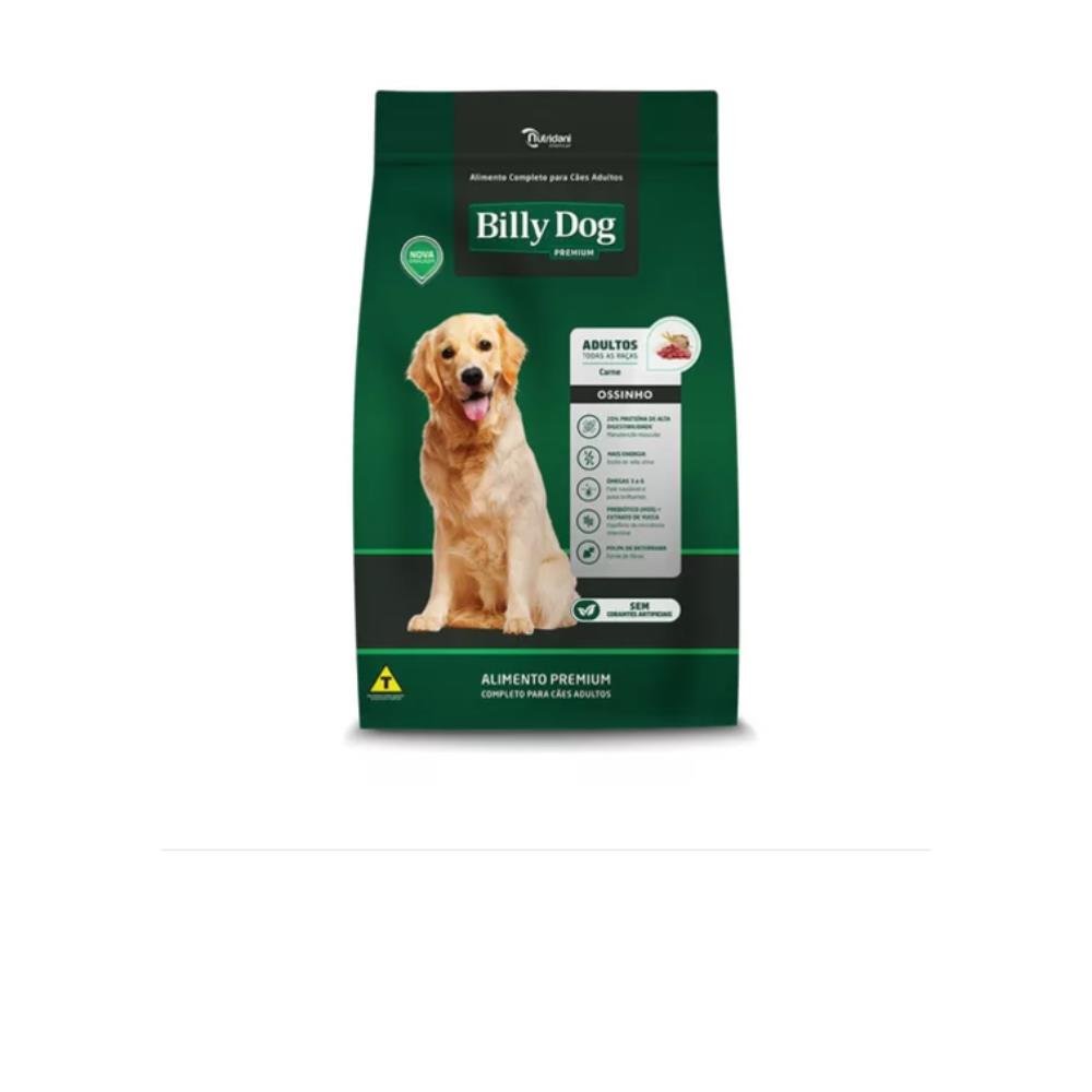 Ração Cães Adulto Billy Dog Ossinho Carne 15kg