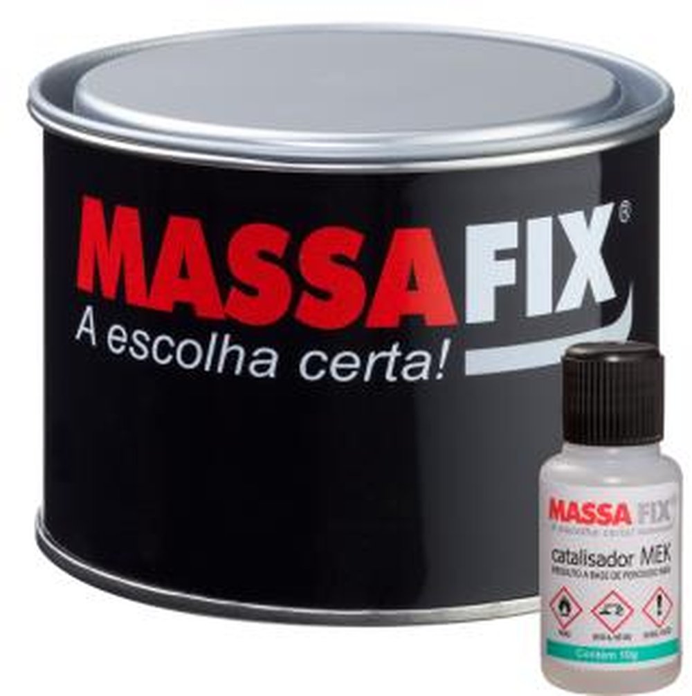 Massa Plástica Preta 400g Massafix