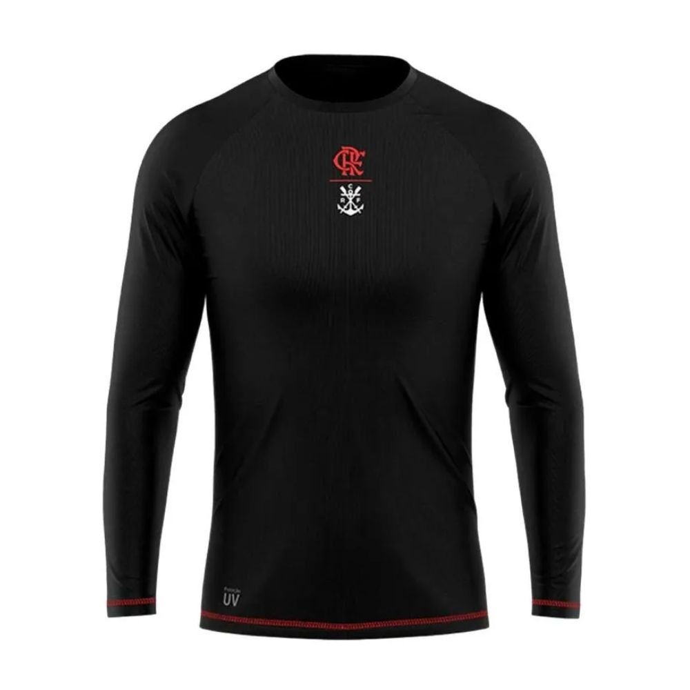 Camisa Flamengo Guanabara Manga Longa Preta TAM M