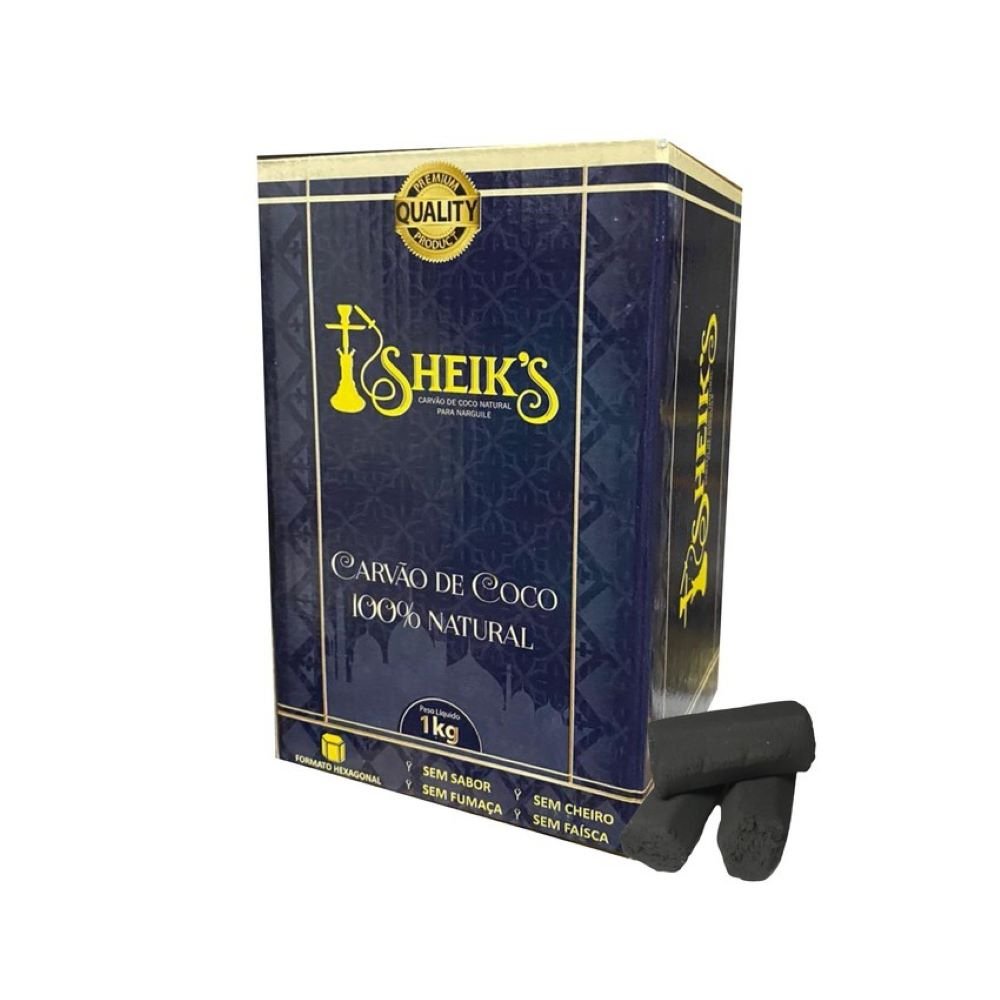 Carvão De Coco Para Narguile Sheiks 1kg