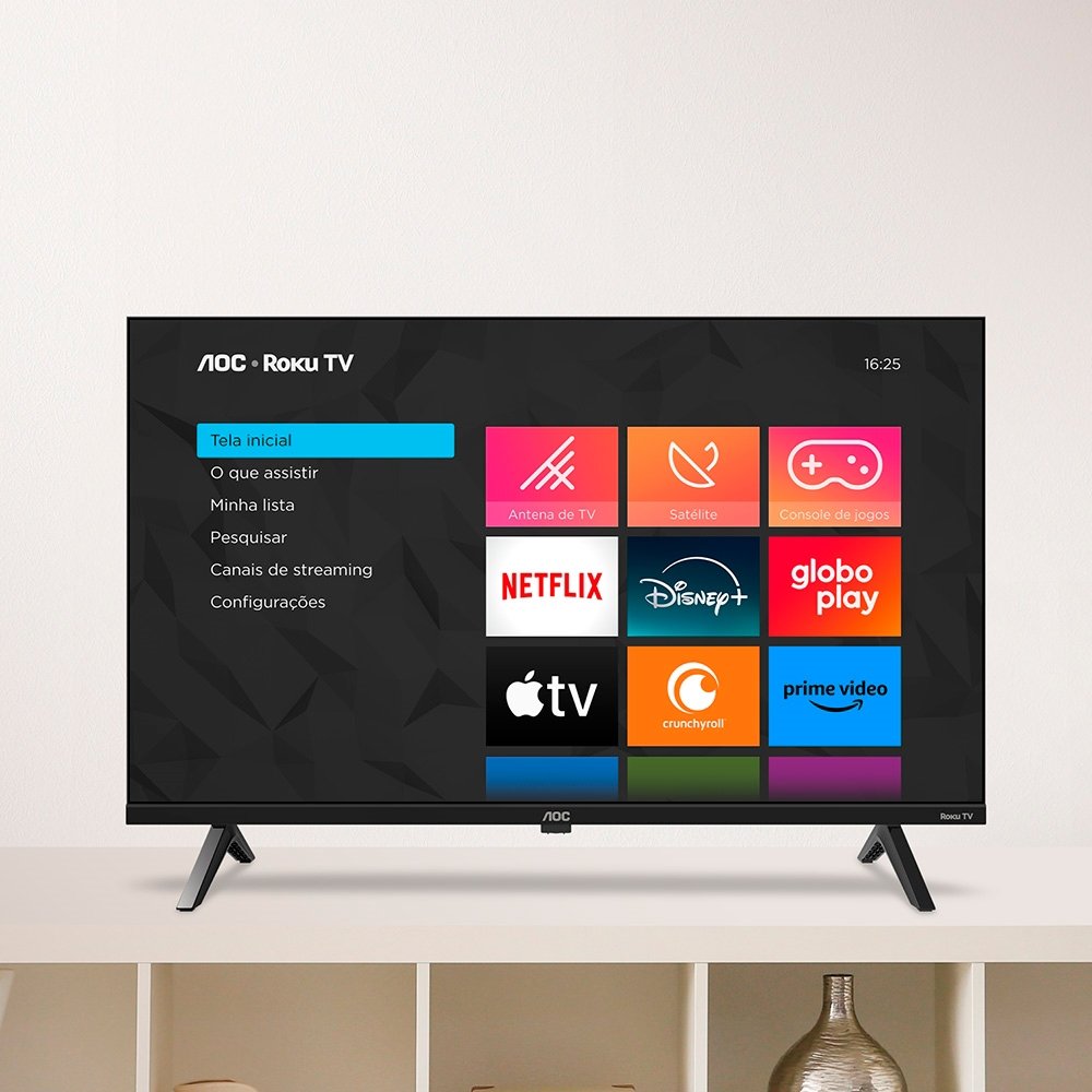Smart LCD LED TV 42" AOC 42S5045/78G Full HD - Wi-Fi, com 1 USB, 3 HDMI, 60Hz