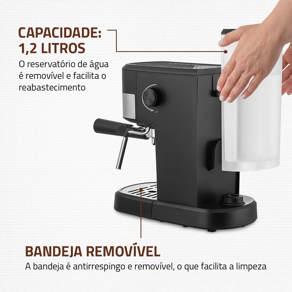 Cafeteira Expresso Mondial C-20-EC - 30 Xícaras, Preto/Inox, 220V