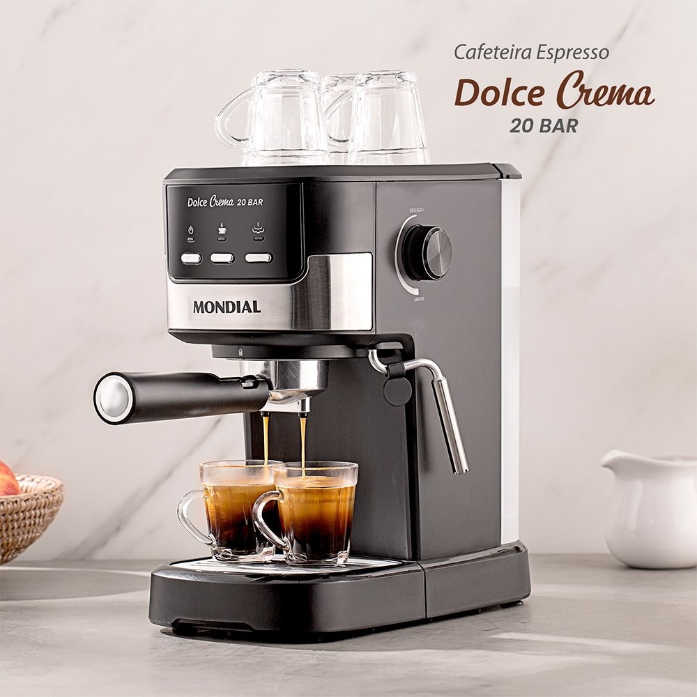 Cafeteira Expresso Mondial C-20-EC - 30 Xícaras, Preto/Inox, 220V