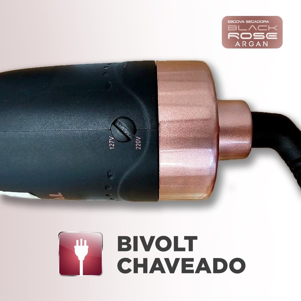 Escova Secadora Mondial ES-14-BI - Preto/Golden, Bivolt