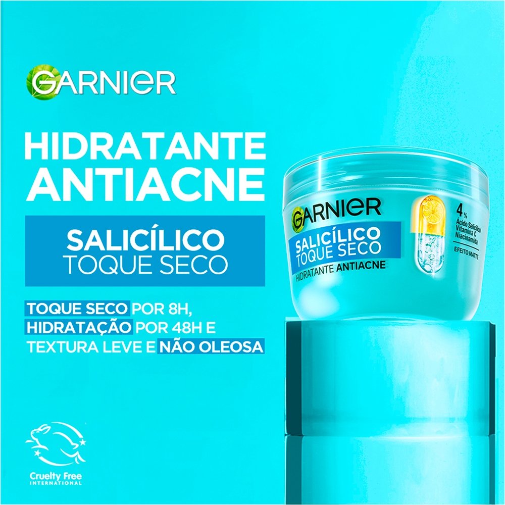 Hidratante Facial Garnier Salicílico Toque Seco Antiacne 85g