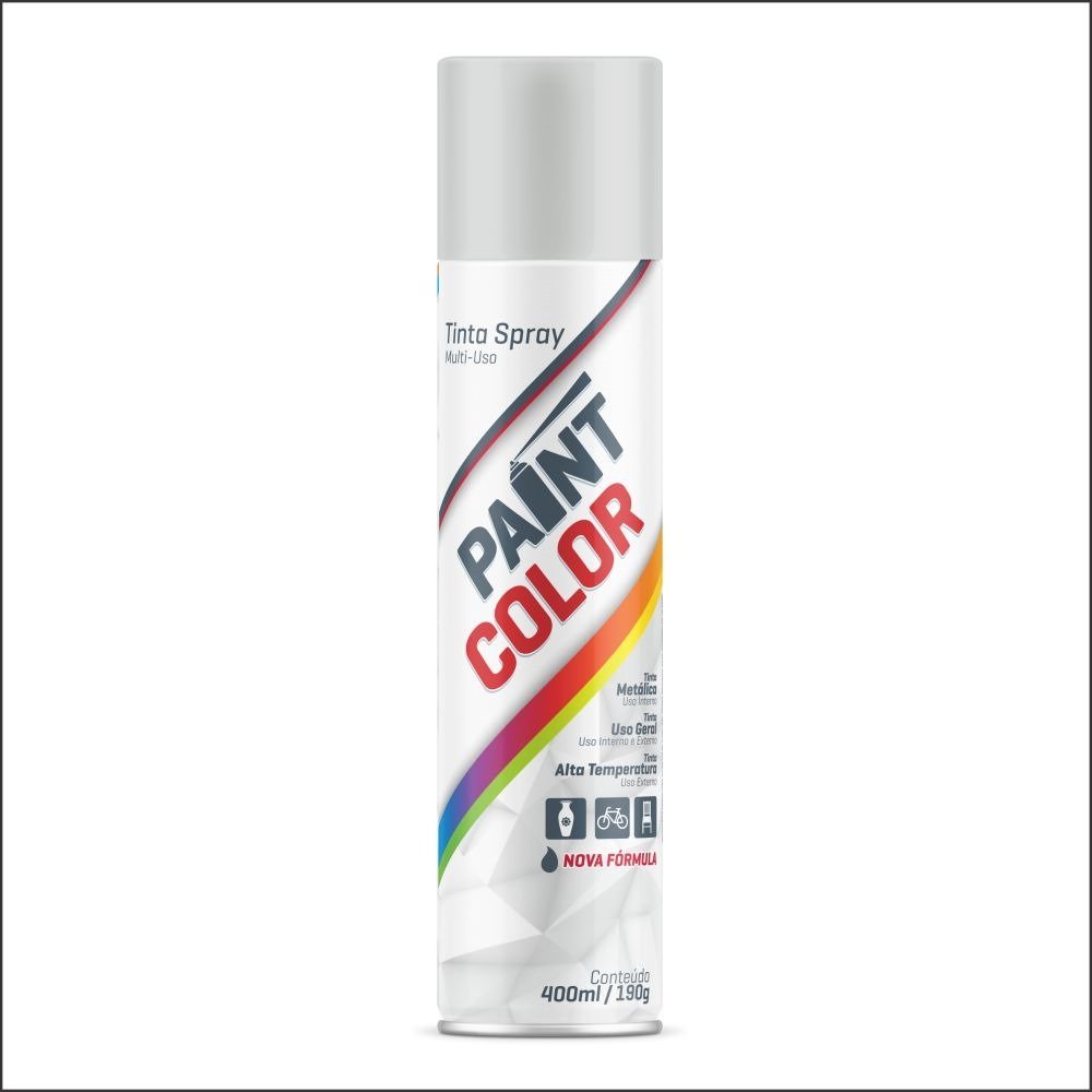 Tinta Spray Paintcolor Metálica Prata 400ml