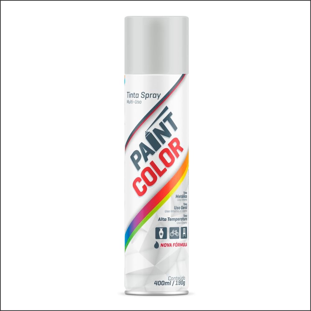 Tinta Spray Paintcolor Uso Geral Branco Brilhante 400ml