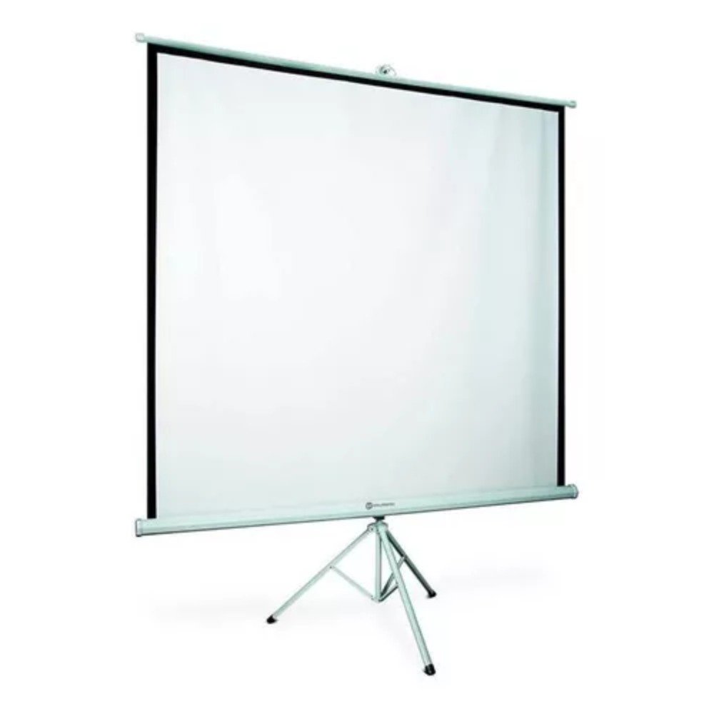 Tela De Projeção 70" com Tripé 100x100 cm Goldentec Branco