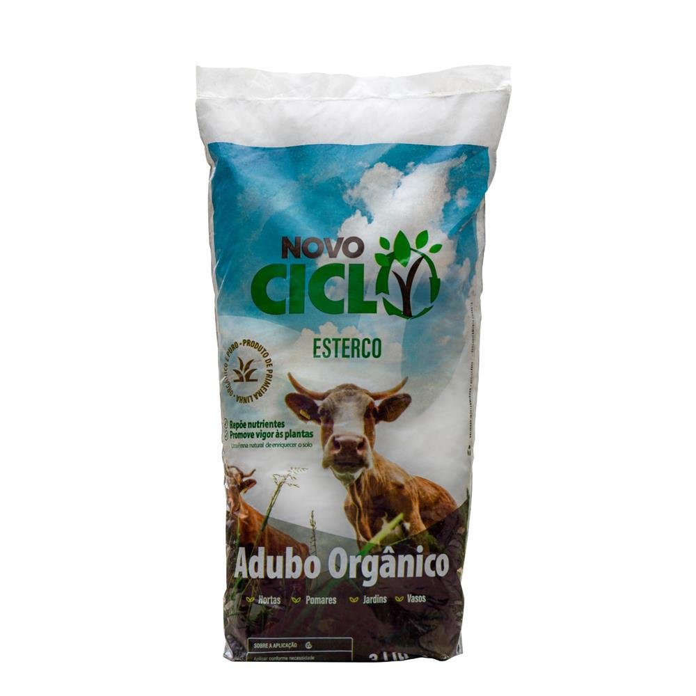 Esterco Novo Ciclo - Rico Em Nutrientes Para Suas Plantas - 3 Litros
