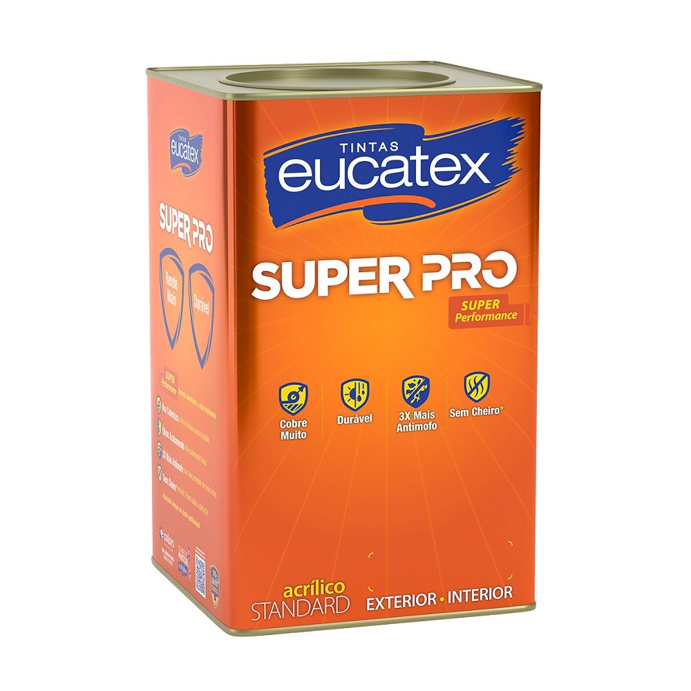 Tinta Acrílica Eucatex Standard Super Pro Gelo Ártico 18 Litros