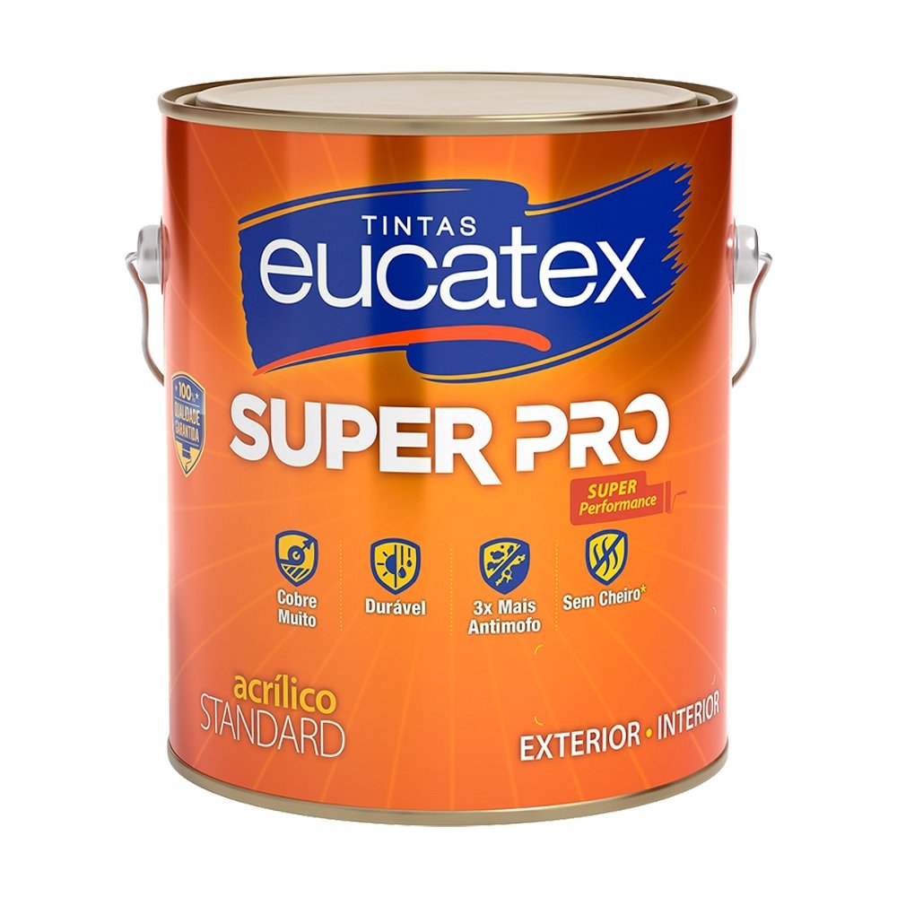Tinta Acrílica Eucatex Mel Real Standard Super Pro 3,6 Litros