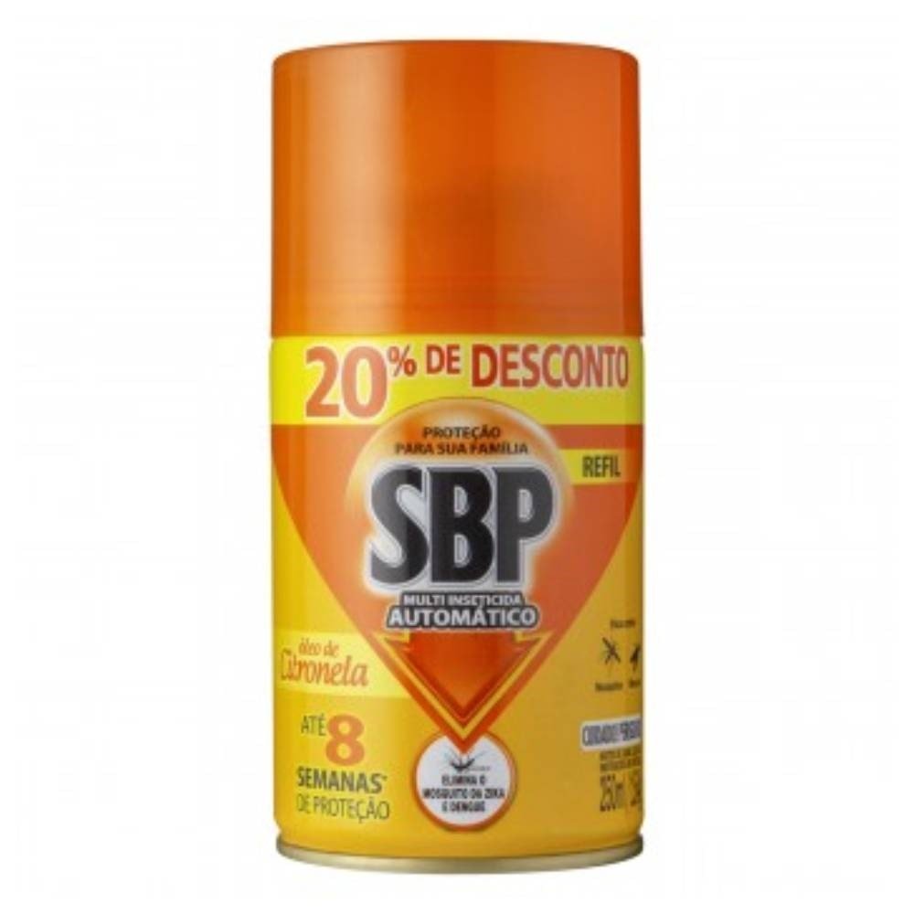 Inseticida Aerosol Sbp Automático Citronela Refil 250ml
