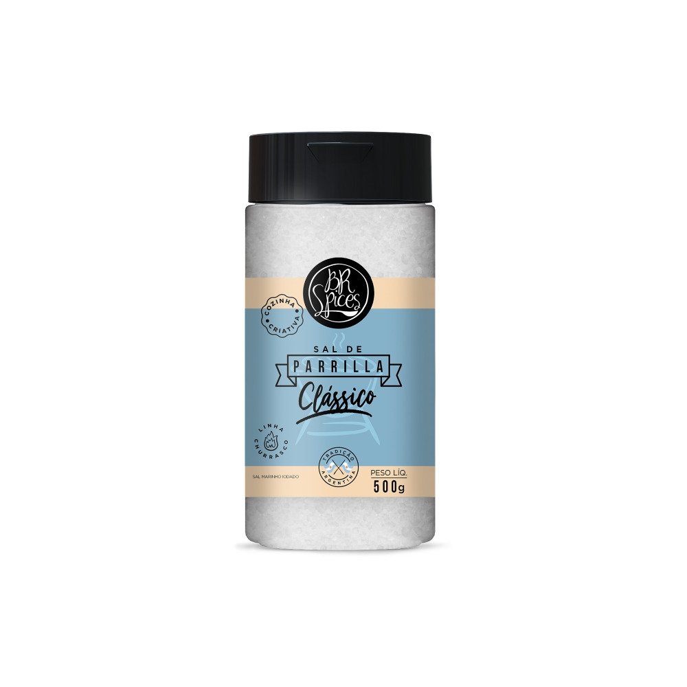 Sal de Parrilla BR Spices Clássico de Vidro 500g