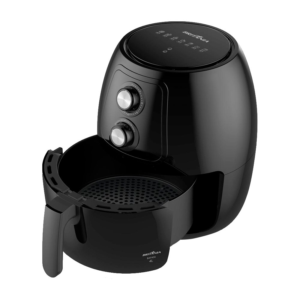 Fritadeira Air Fryer Britânia BAF40A - 1500W, 4 Litros, Preto, 110V