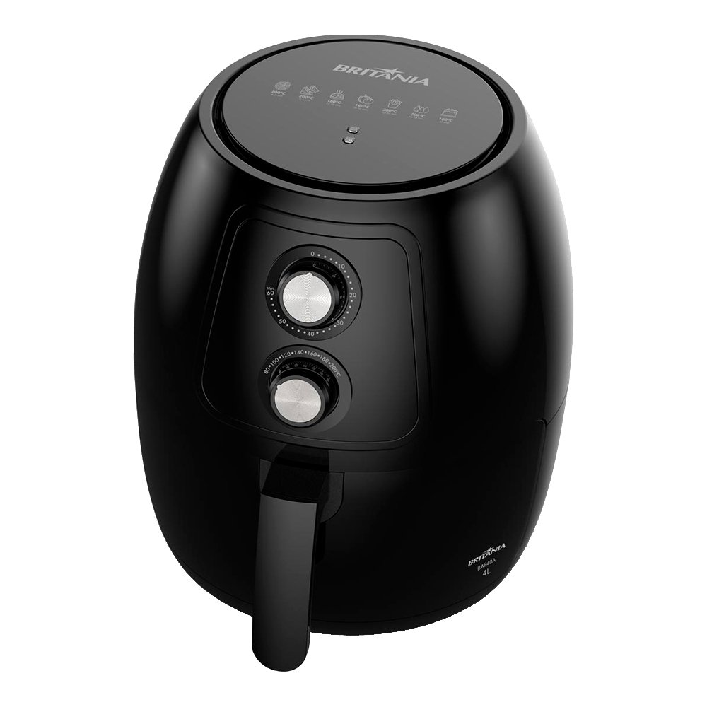 Fritadeira Air Fryer Britânia BAF40A - 1500W, 4 Litros, Preto, 110V